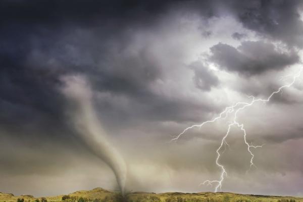 Tornado and Lightning Scene