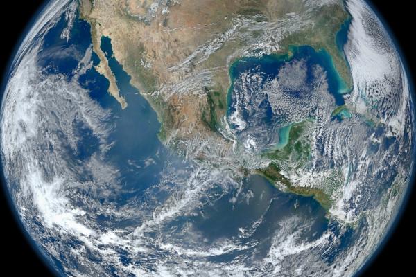 Image of marble earth from space