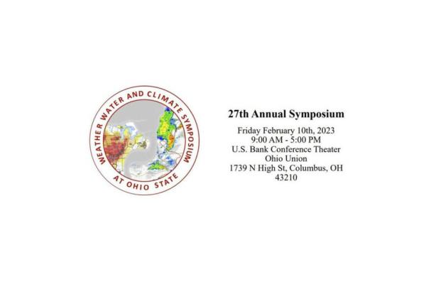sign for the 27th annual symposium for weather water and climate