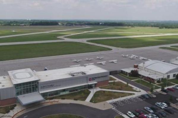 Aerial view of The Ohio State University Airport