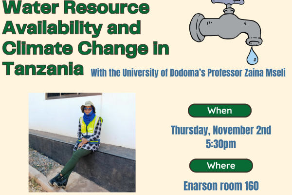 Water Resource availability and climate change in Tanzania