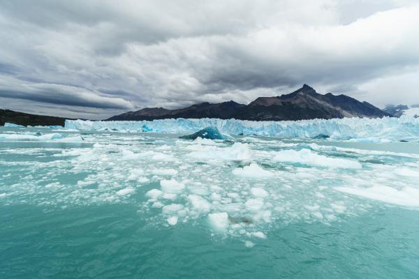 Landscape photo showcasing the melting of a glacier