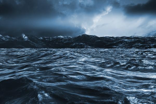 rough blue ocean