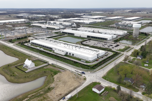 Aerial view of New Albany international business park