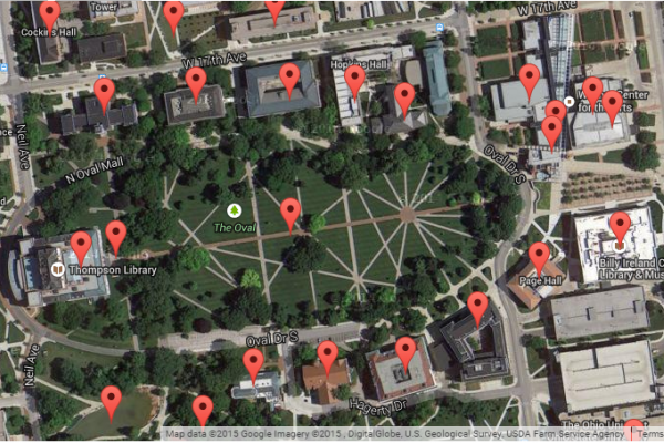 OSU Campus as Viewed with GoogleEarth Image from GIS Platform
