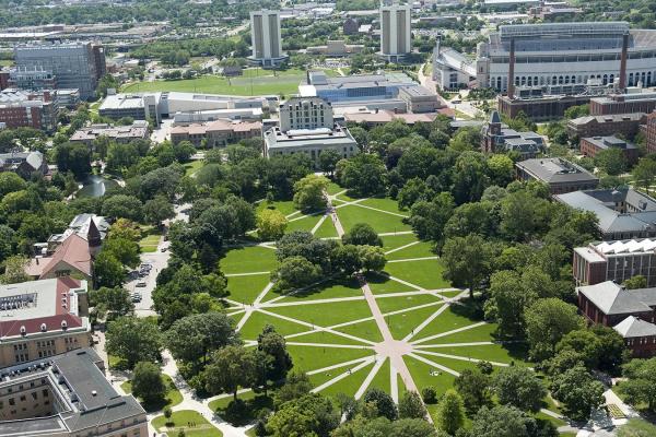 Aerial view of Ohio State Oval