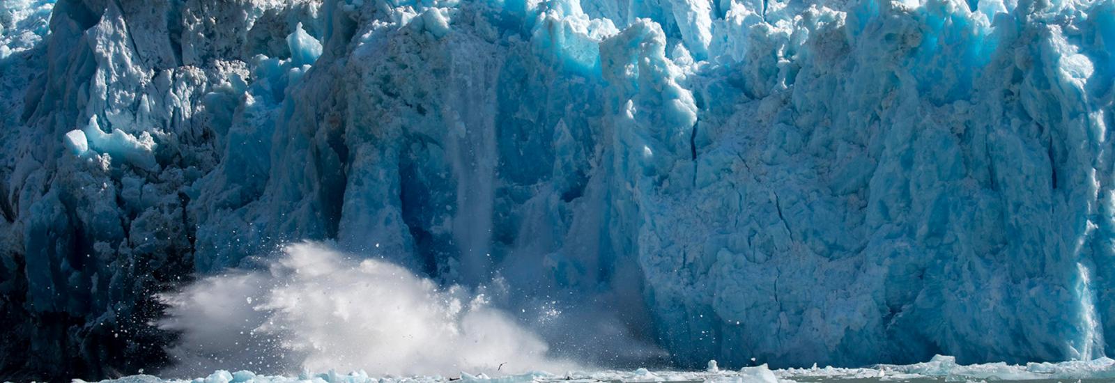 Calving glacier in Greenland.