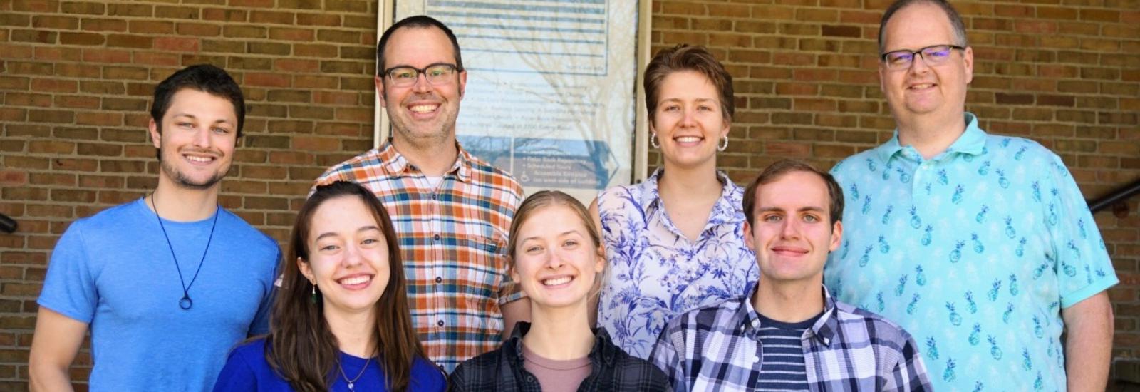 Byrd Center outreach team members on the steps of Scott Hall