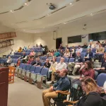 An audience in the auditorium.