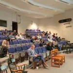An audience in the auditorium.