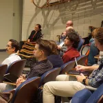 An audience in the auditorium.