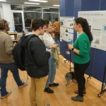 People talking during poster session.