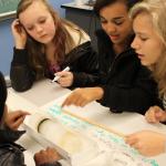 Students learn about ice cores.